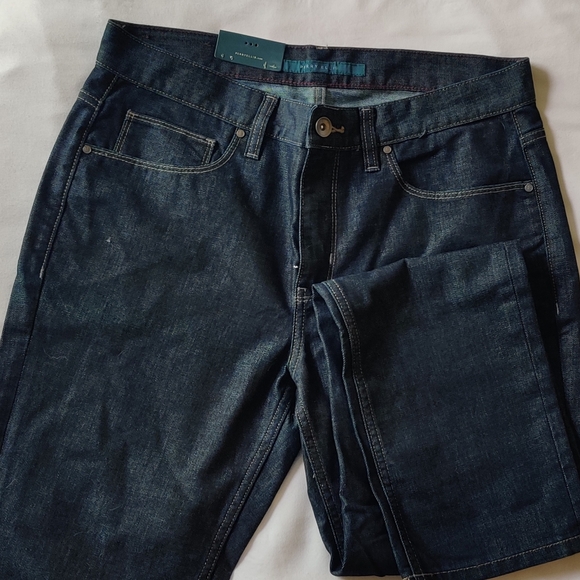 Dark Indigo Men's Perry Ellis Slim Fit Stretch Jeans - Picture 3 of 4